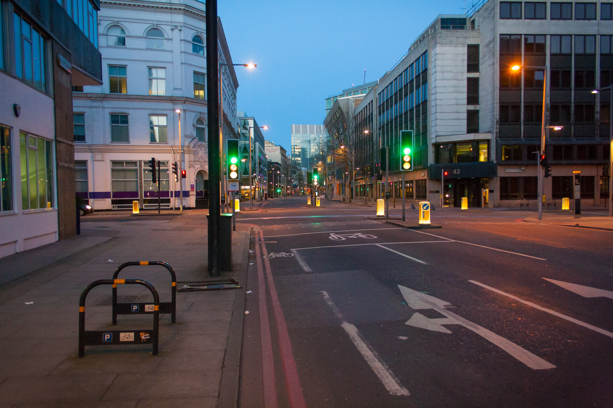 Empty streets of London