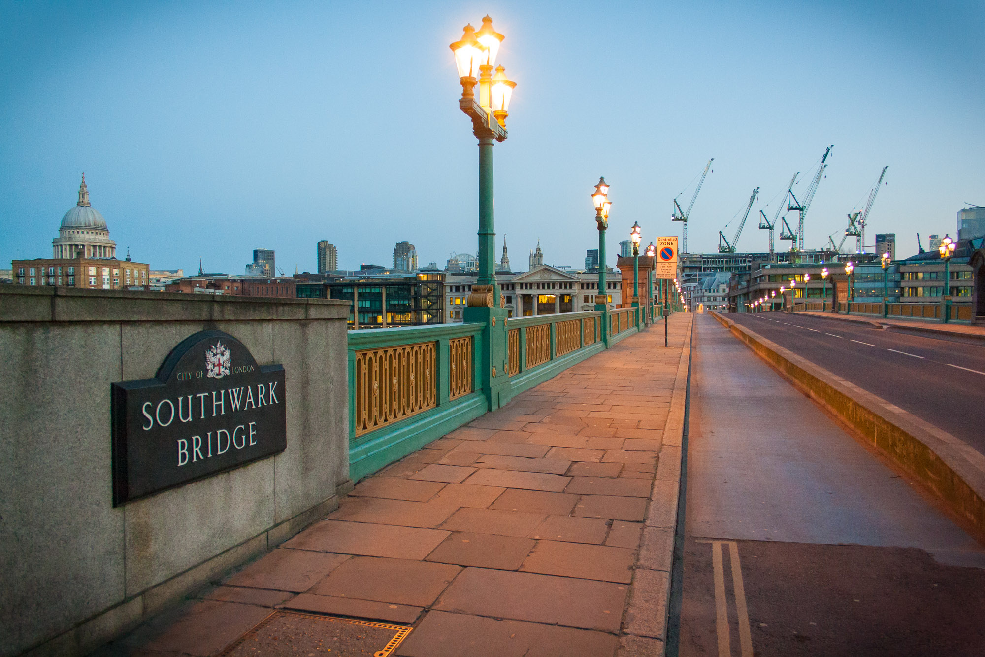 Empty streets of London