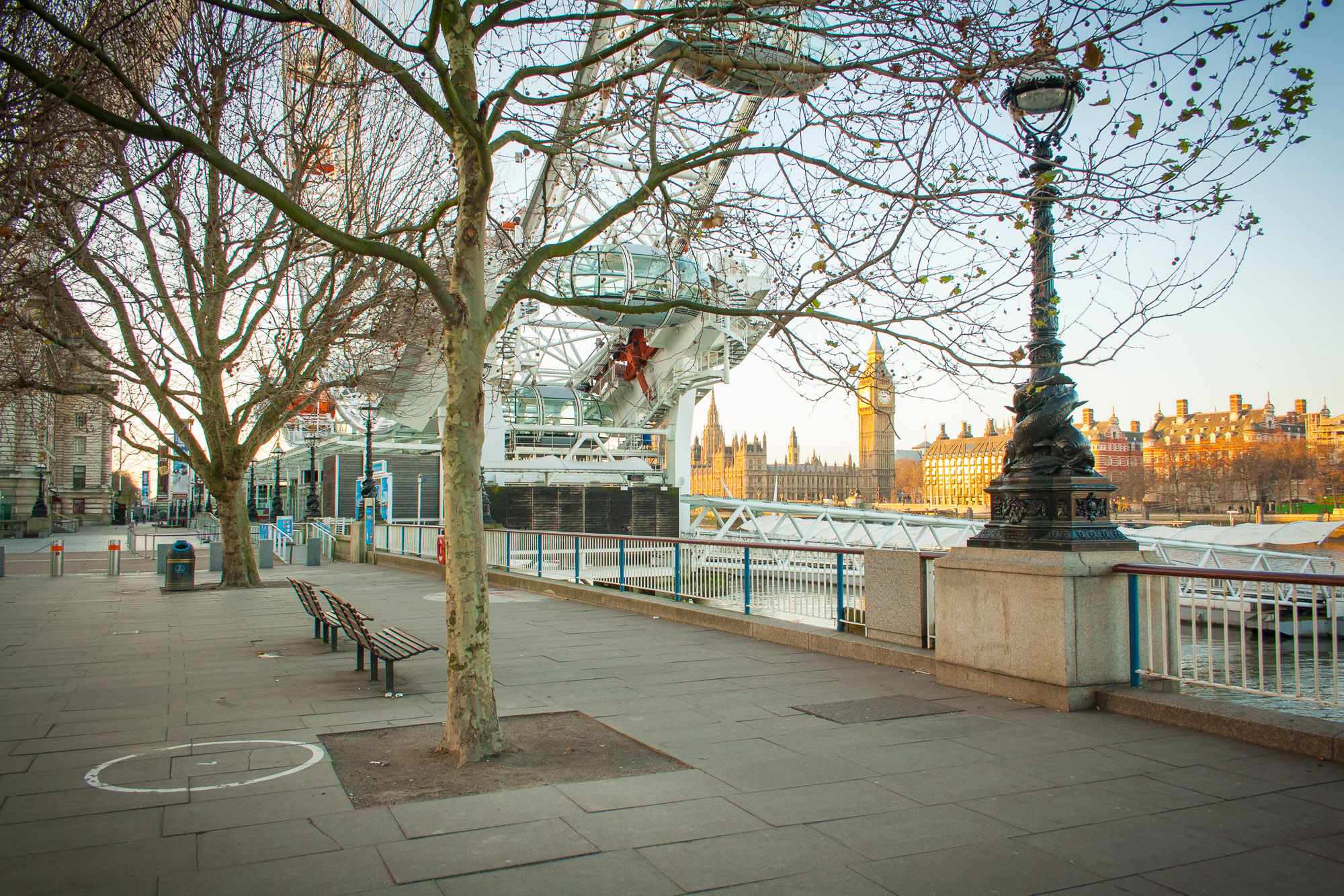 Empty streets of London