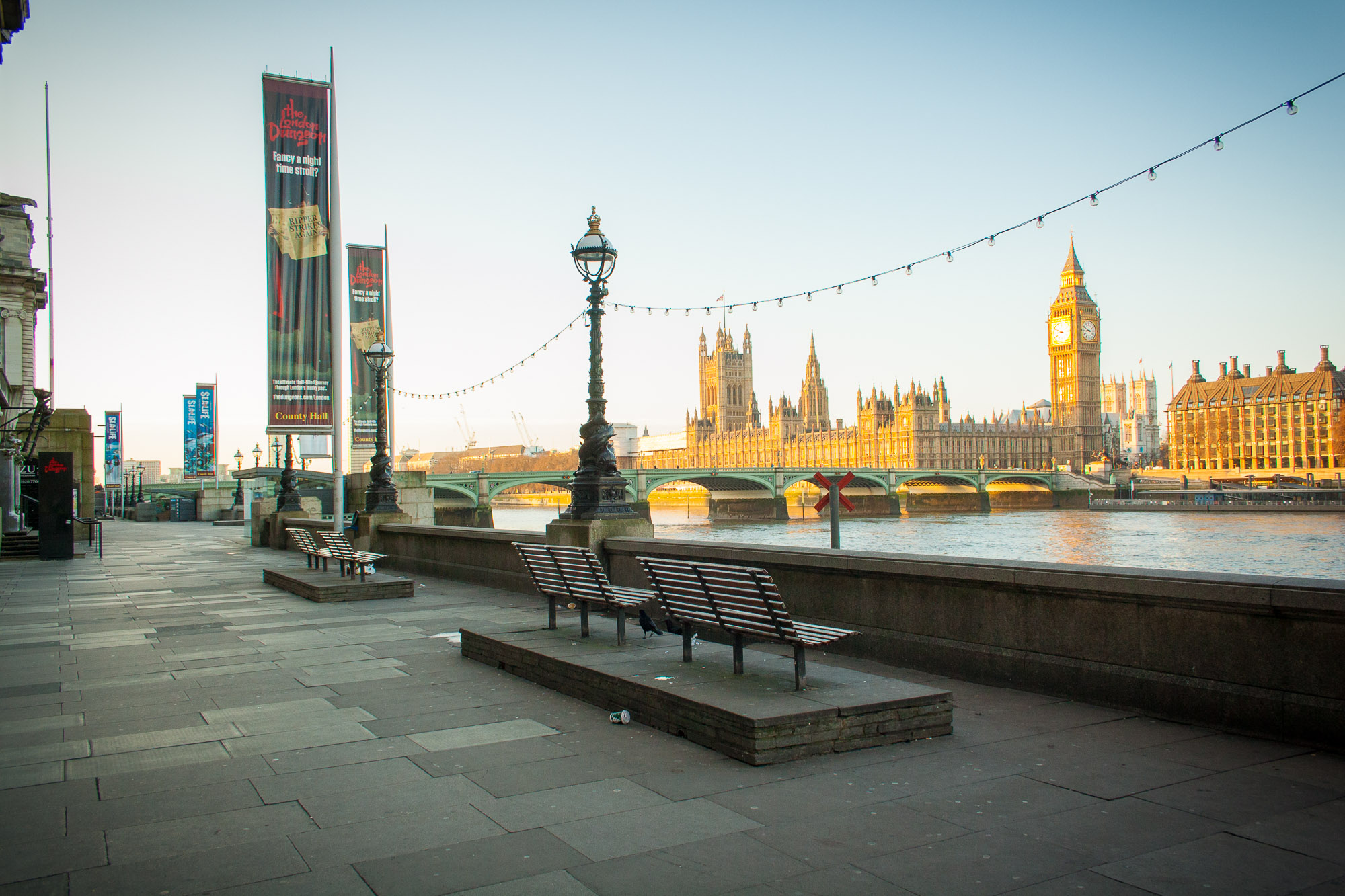 Empty streets of London