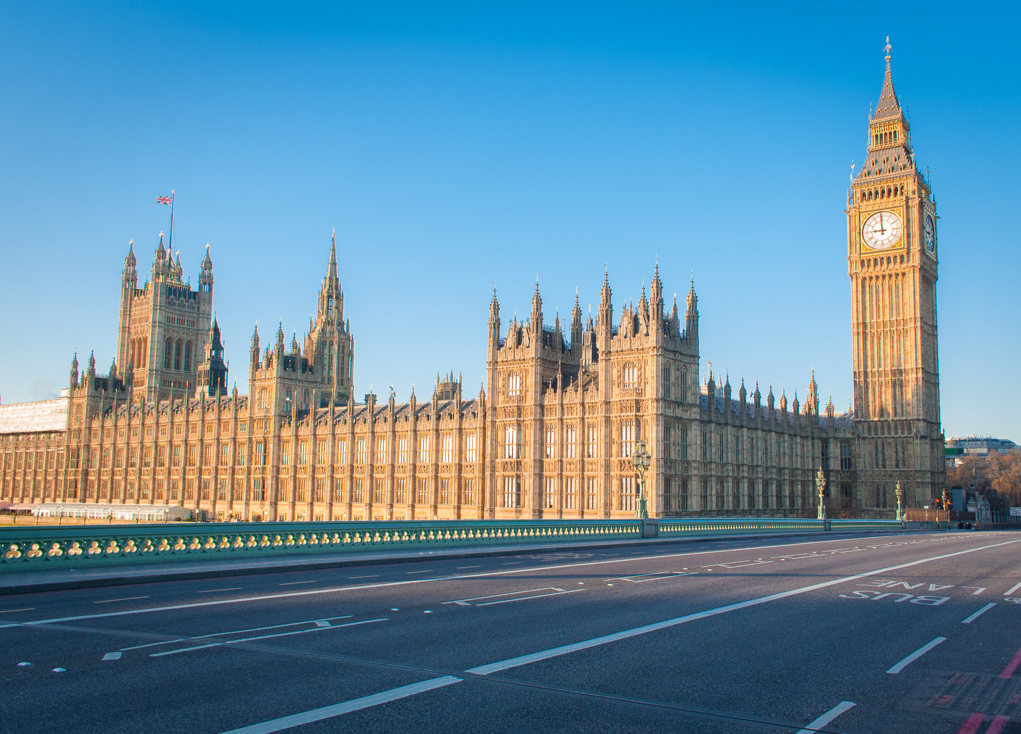 Empty streets of London