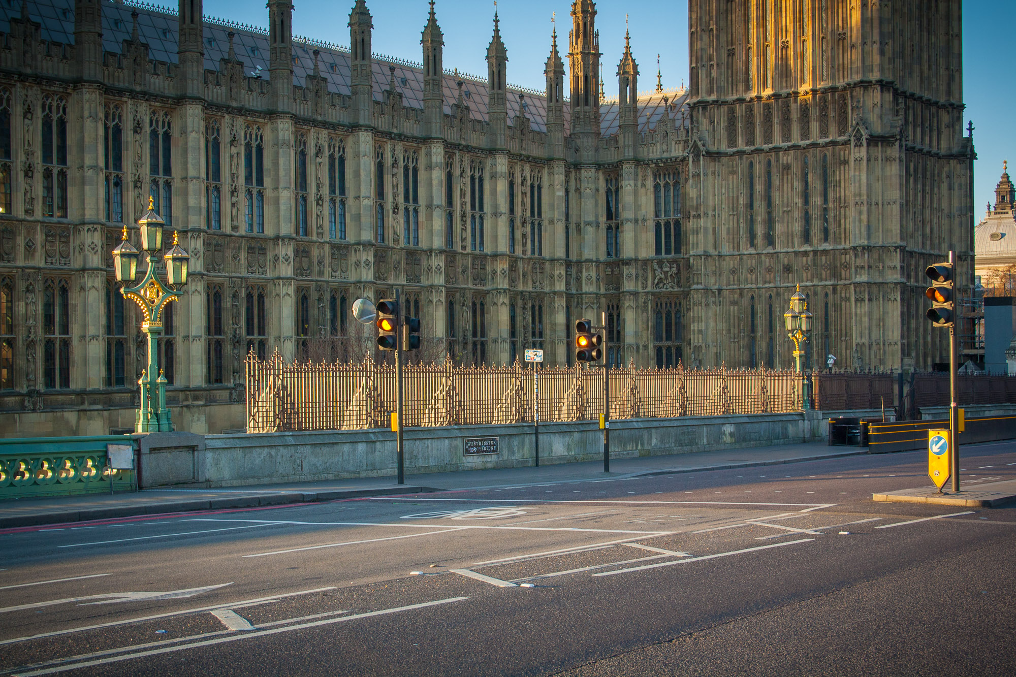 Empty streets of London