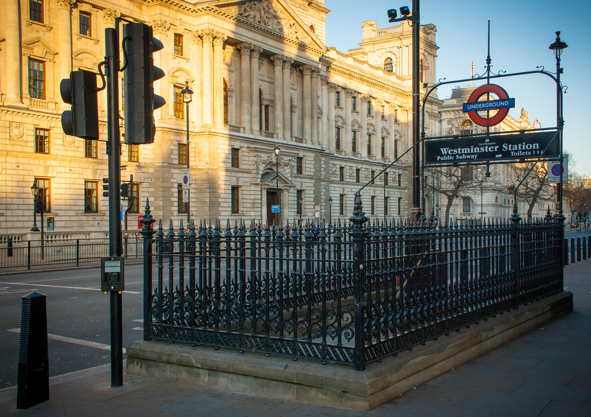 Empty streets of London