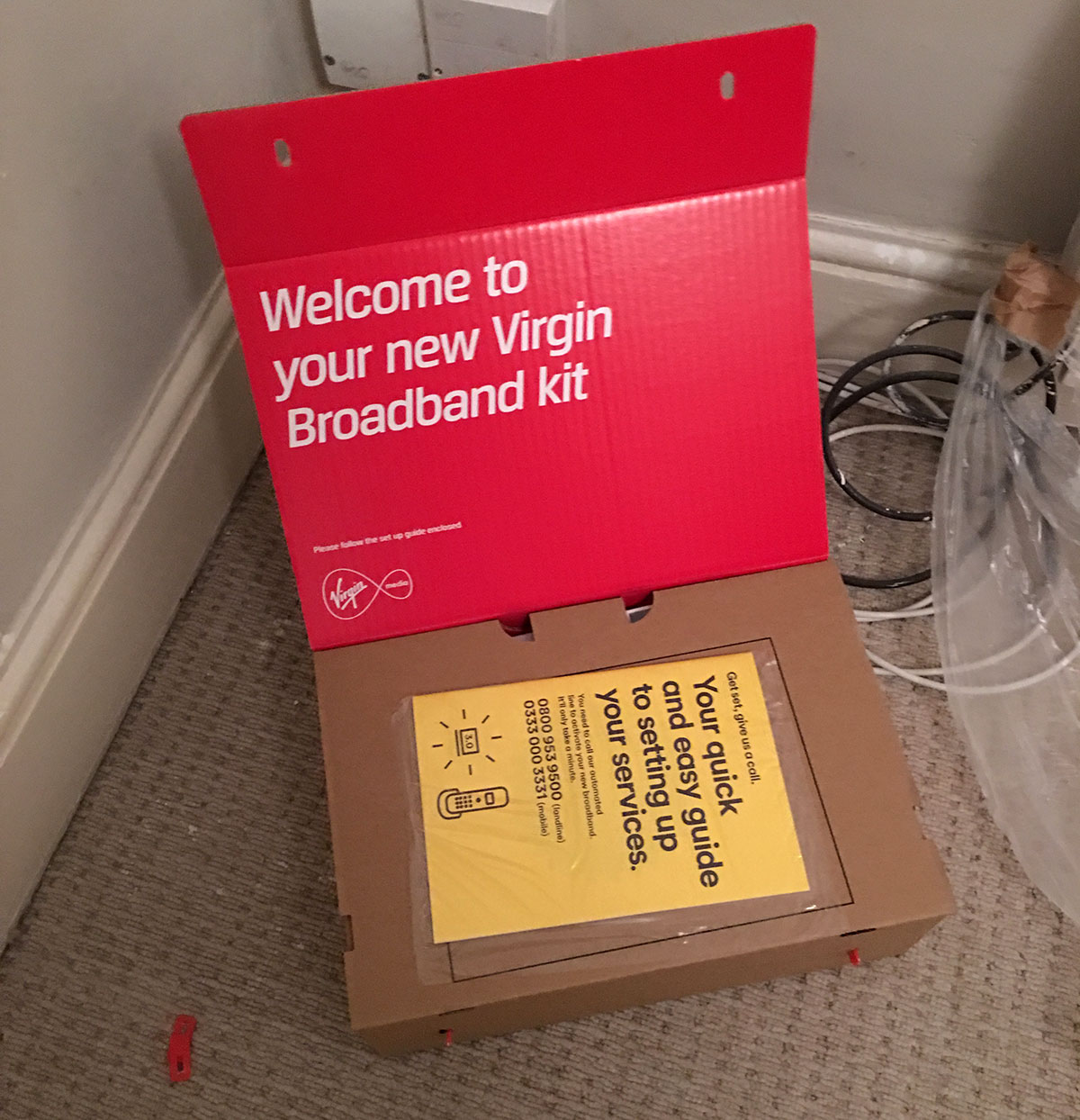 Virgin Media broadband unboxing