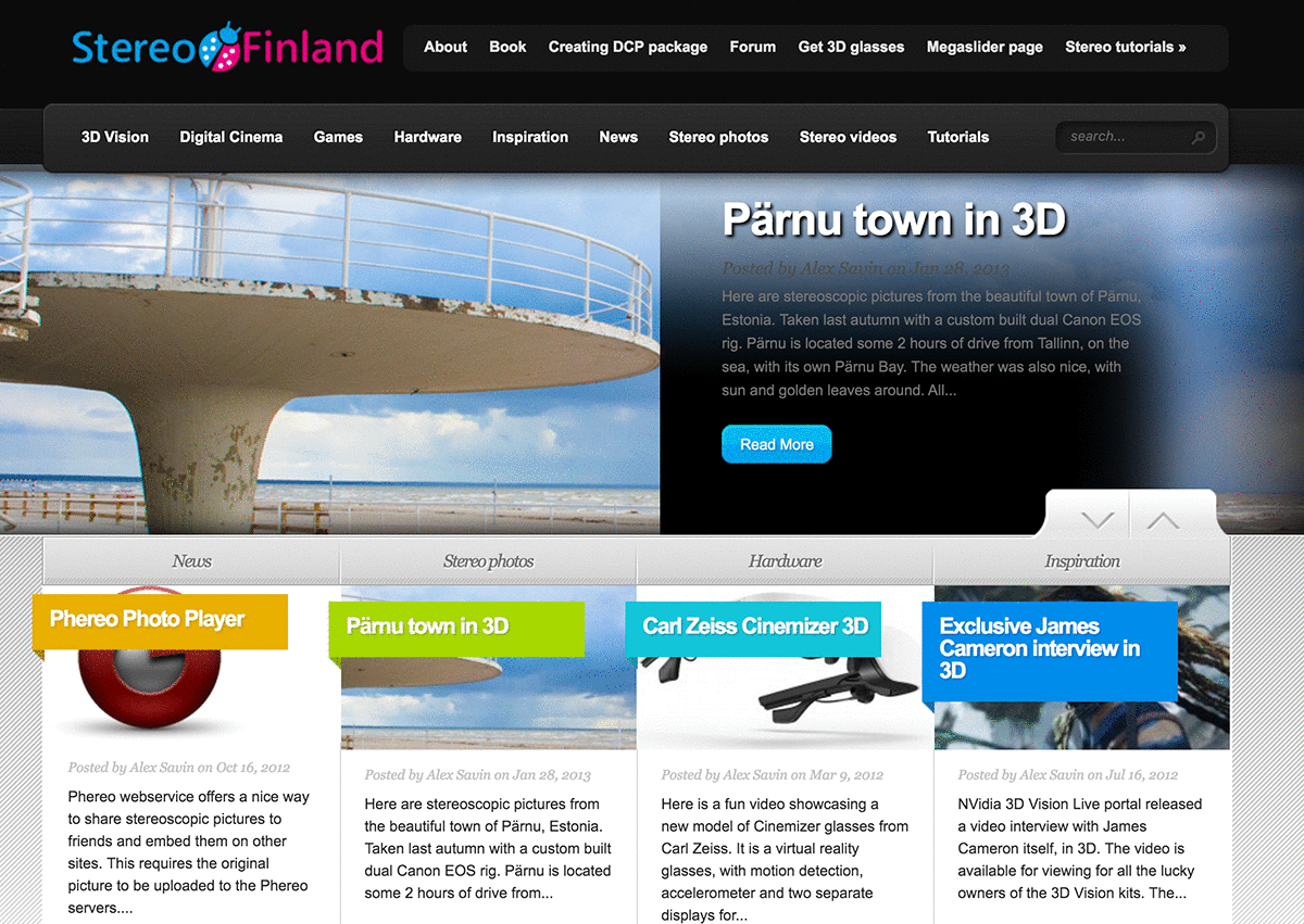 StereoFinland dot com site snapshot